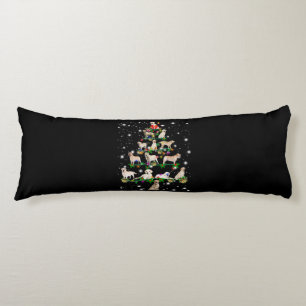 Labrador Christmas Tree Covered By Flashlight Body Pillow