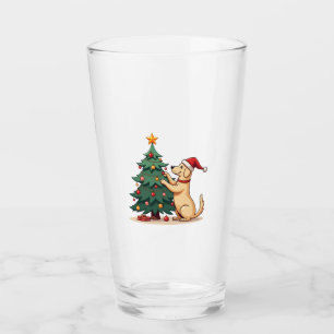Labrador Christmas Tree Helper Glass