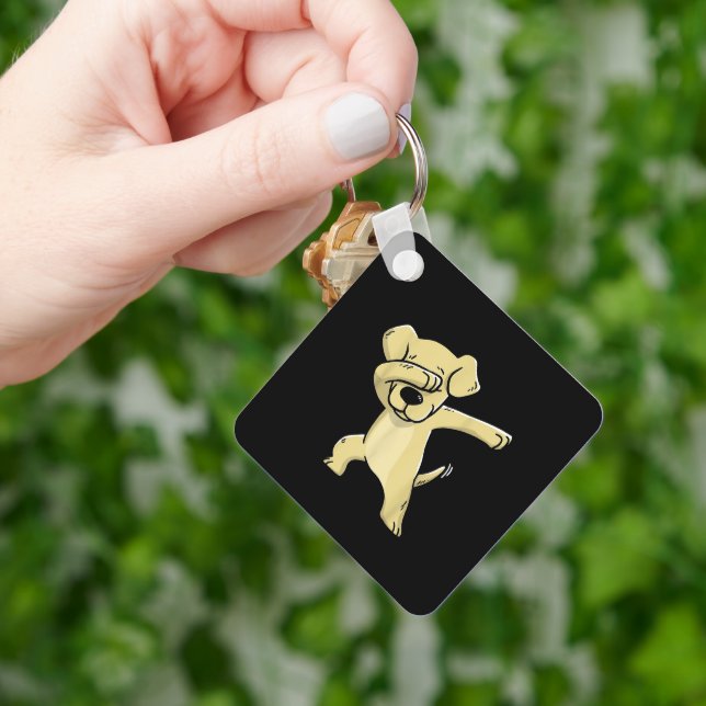 Labrador Costume Dabbing Labrador Keychain (Hand)