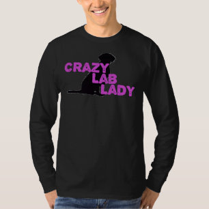 Labrador Crazy Lab Lady Labradors Print Fitted Sco T-Shirt