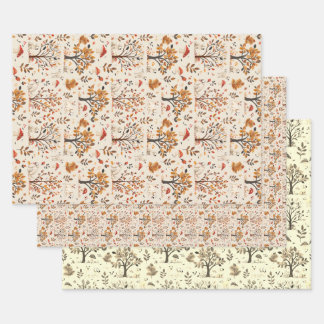Labrador Cute Fall Autumn Pattern Wrapping Paper Sheet