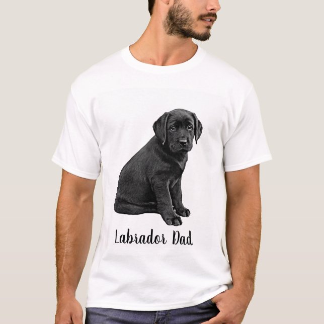 Labrador Dad - Black Lab Dad T-Shirt (Front)