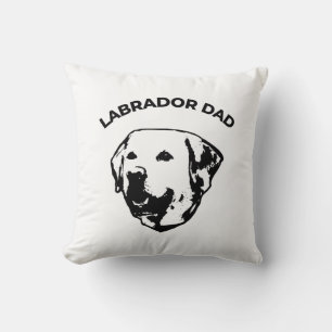 Labrador Dad Throw Pillow