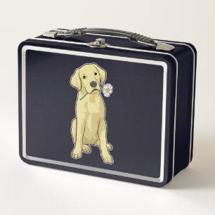 Labrador Daisy Metal Lunch Box