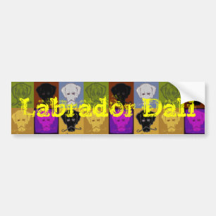 Labrador Dali Bumper Sticker