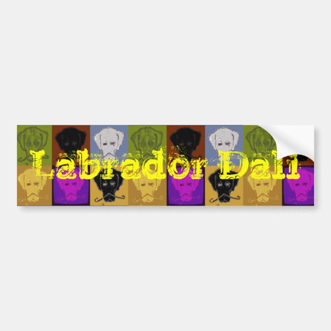 Labrador Dali Bumper Sticker (Front)