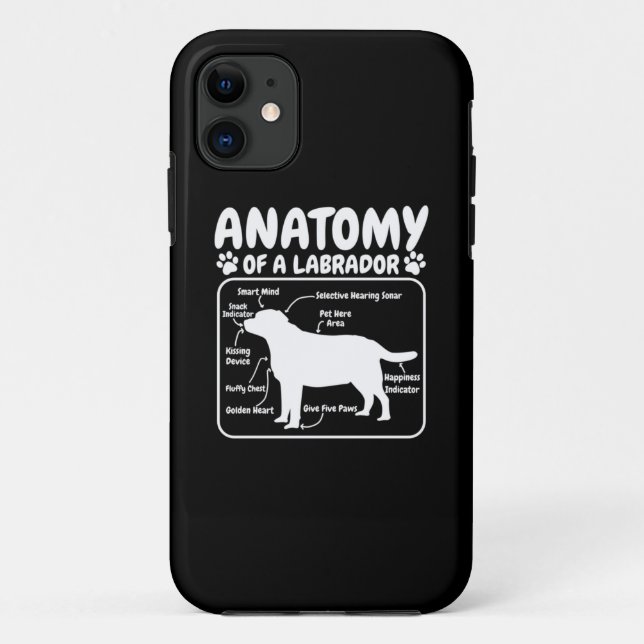 Labrador Dog Anatomy Case-Mate iPhone Case (Back)