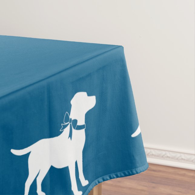 Labrador Dog Baby Shower Blue Boy Lab Tablecloth (In Situ)