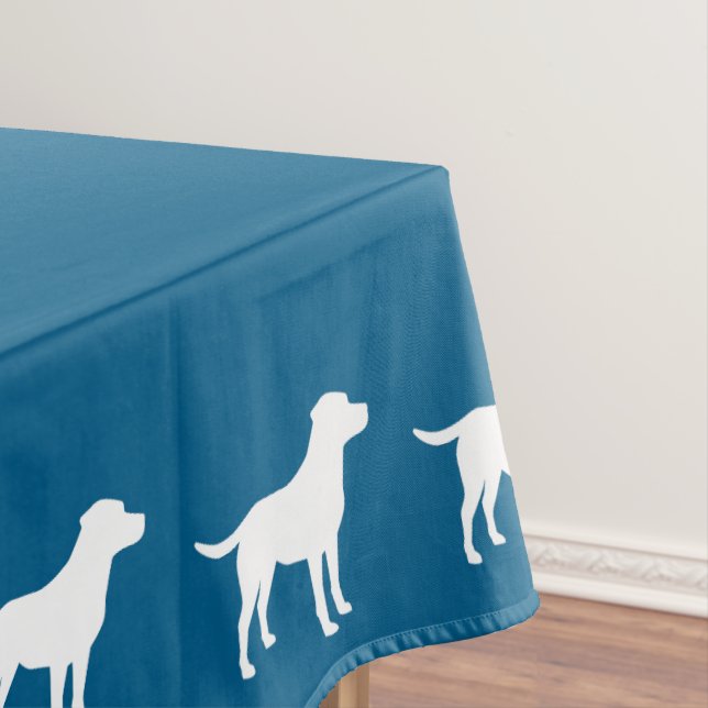 Labrador Dog Baby Shower Blue Boy Lab Tablecloth (In Situ)
