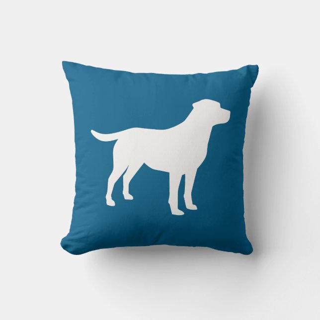 Labrador Dog Baby Shower Blue Boy Lab Throw Pillow (Front)