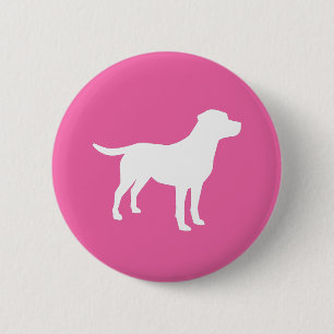 Labrador Dog Baby Shower Girl Lab Pink 2 Inch Round Button