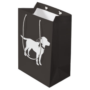 Labrador Dog Baby Shower Lab Grey Gender Neutral Medium Gift Bag