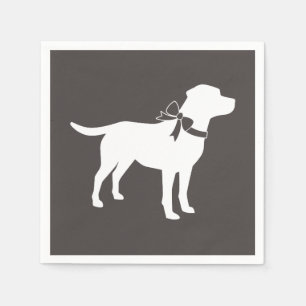 Labrador Dog Baby Shower Lab Grey Gender Neutral Napkin