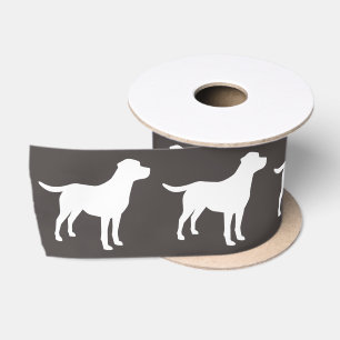 Labrador Dog Baby Shower Lab Grey Gender Neutral Satin Ribbon