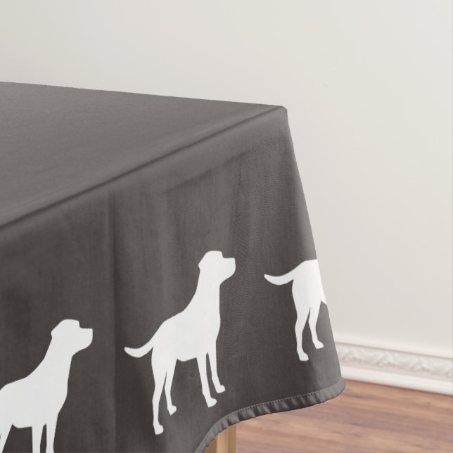 Labrador Dog Baby Shower Lab Grey Gender Neutral Tablecloth (In Situ)