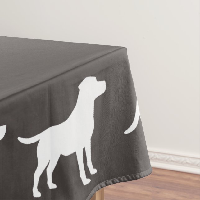 Labrador Dog Baby Shower Lab Grey Gender Neutral Tablecloth (In Situ)