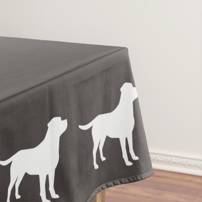 Labrador Dog Baby Shower Lab Grey Gender Neutral Tablecloth (In Situ)