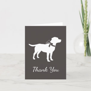 Labrador Dog Baby Shower Lab Grey Gender Neutral Thank You Card