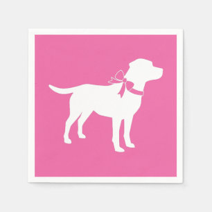 Labrador Dog Baby Shower Pink Girl Lab Napkin