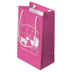 Labrador Dog Baby Shower Pink Girl Lab Small Gift Bag