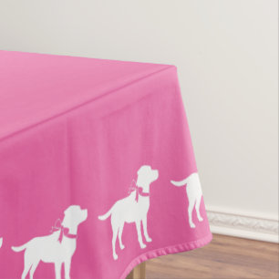 Labrador Dog Baby Shower Pink Girl Lab Tablecloth