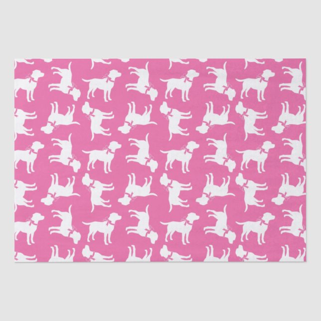 Labrador Dog Baby Shower Pink Girl Lab Tissue Paper (Front)