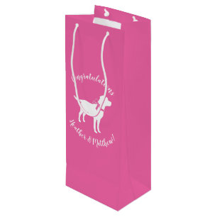Labrador Dog Baby Shower Pink Girl Lab Wine Gift Bag