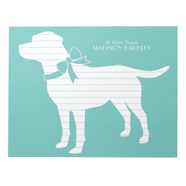 Labrador Dog Black Lab Puppy Notepad (Front)