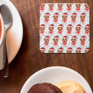 Labrador Dog Breed Christmas Square Paper Coaster