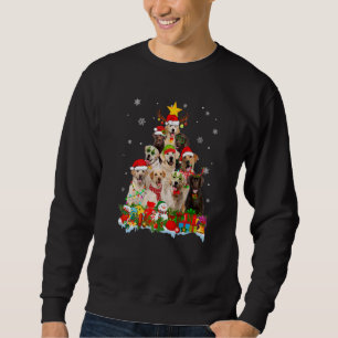 Labrador Dog Christmas Tree Lights Xmas Santa Hat  Sweatshirt