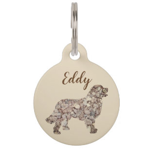 Labrador Dog Custom Name Dog Round Large Pet Tag
