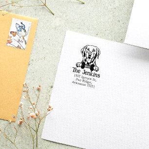 Labrador Dog, Custom Return Address,  Rubber Stamp
