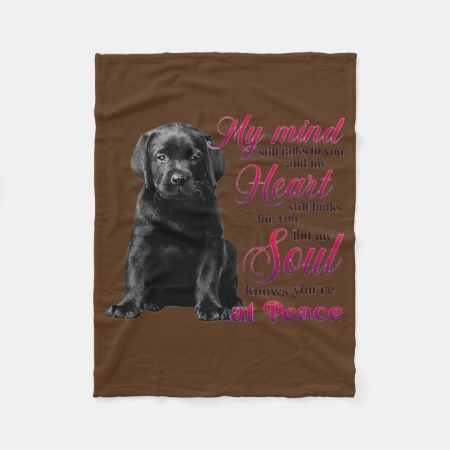 Labrador Dog Dad Dog Mom Memorial Dog Lover Gift  Fleece Blanket (Front)