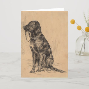Labrador dog drawing  thank you card