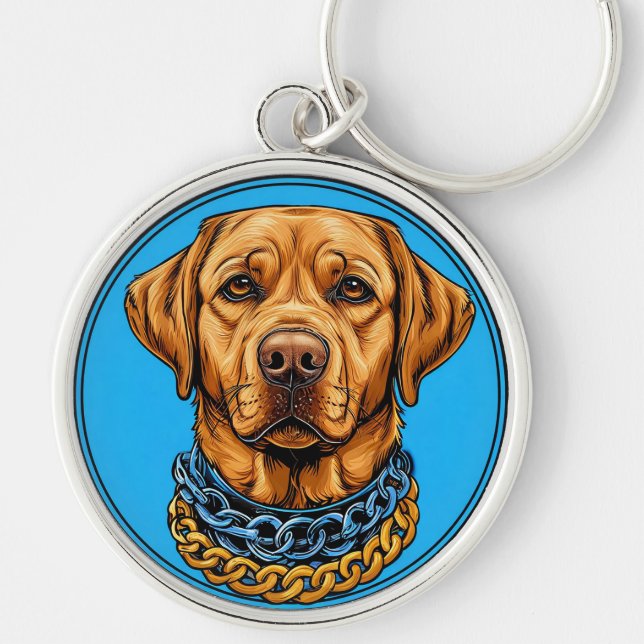 🔑 Labrador Dog Gift For Dog Lovers 🐾 Keychain (Front)