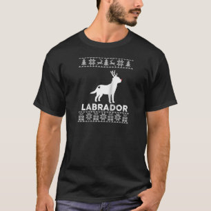 Labrador Dog Lover Christmas Reindeer Ugly Christm T-Shirt