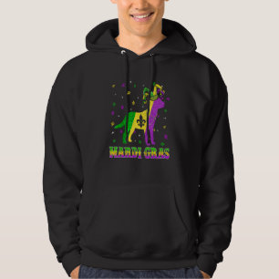 Labrador Dog Mardi Gras Carnival Jester Beads Hoodie