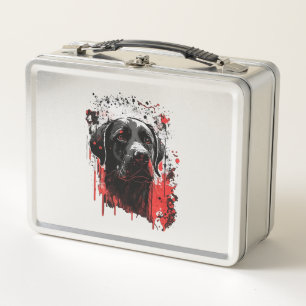 labrador dog metal lunch box