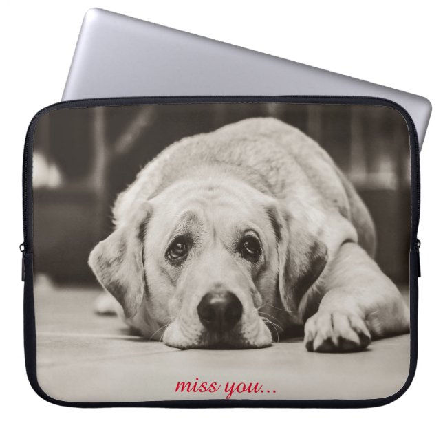 Labrador Dog Miss you Laptop Sleeves (Front)