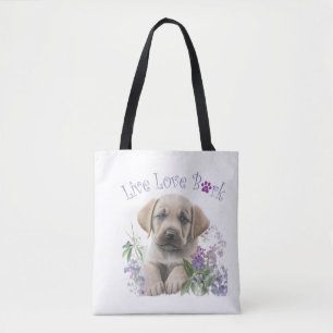 Labrador Dog Mom Floral Tote Bag
