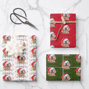 Labrador Dog Pattern Christmas Wrapping Paper Sheet