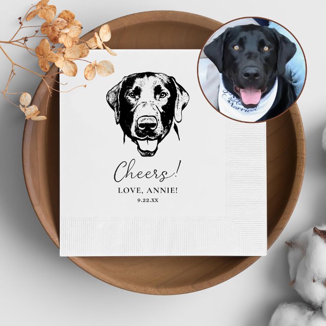 Labrador Dog Personalized Cheers Napkins (Creator Uploaded)