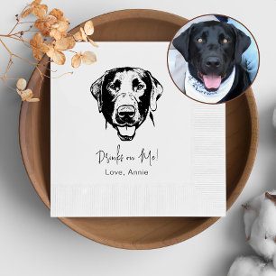 Labrador Dog Personalized Drink On Me Napkin