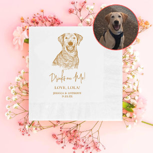 Labrador Dog Personalized Drinks on Me Napkin
