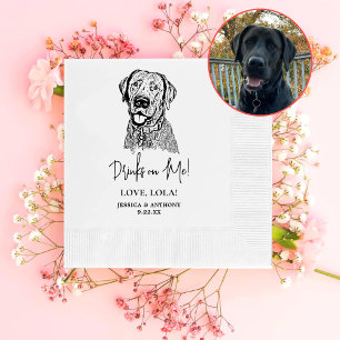Labrador Dog Personalized Drinks on Me Napkin