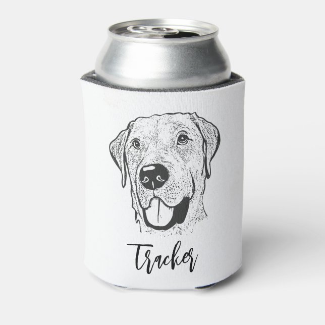 Labrador Dog Personalized Hand Drawing Can Cooler (Can Back)