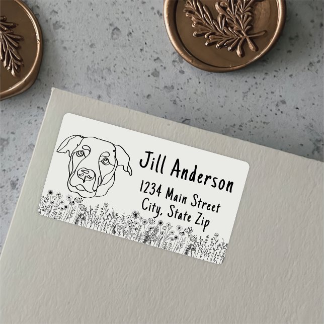 Labrador Dog Personalized Hand Drawing Label (Creator Uploaded)