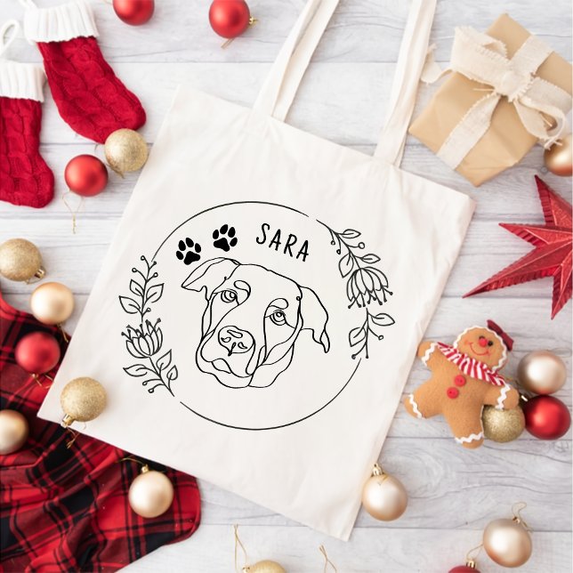Labrador Dog Personalized Hand Drawing Tote Bag (Creator Uploaded)