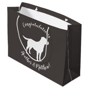 Labrador Dog Theme Baby Shower Gender Neutral Large Gift Bag