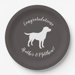 Labrador Dog Theme Baby Shower Gender Neutral Paper Plate